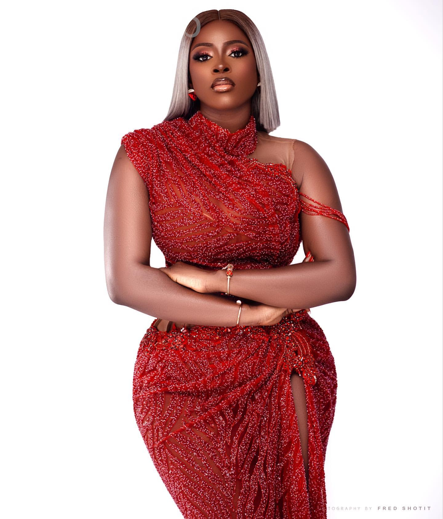 Aso Ebi Red Sheath Prom Dress Sequined Beaded Crystals Evening Formal Party Second Reception Th Birthday Engagement Gowns Dresses Robe De Soiree ZJ Lz