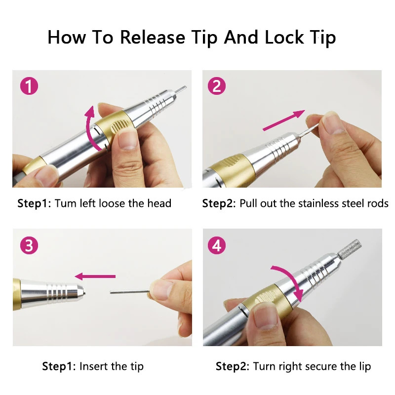 35000/20000 RPM Electric Nail Drill Machine Mill Cutter Sets for Manicure Nail Tips Manicure Electric Nail Pedicure File 241115