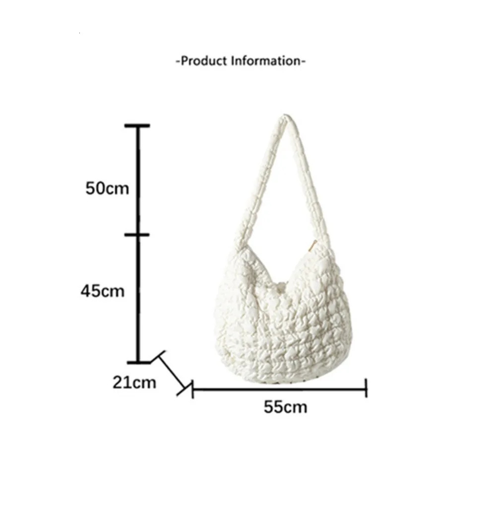 2025S New Free Shipping Designer Bag Niche Pleated Cloud Large Capacity Shoulder Cross Body Bag Nylon Womens Handbag