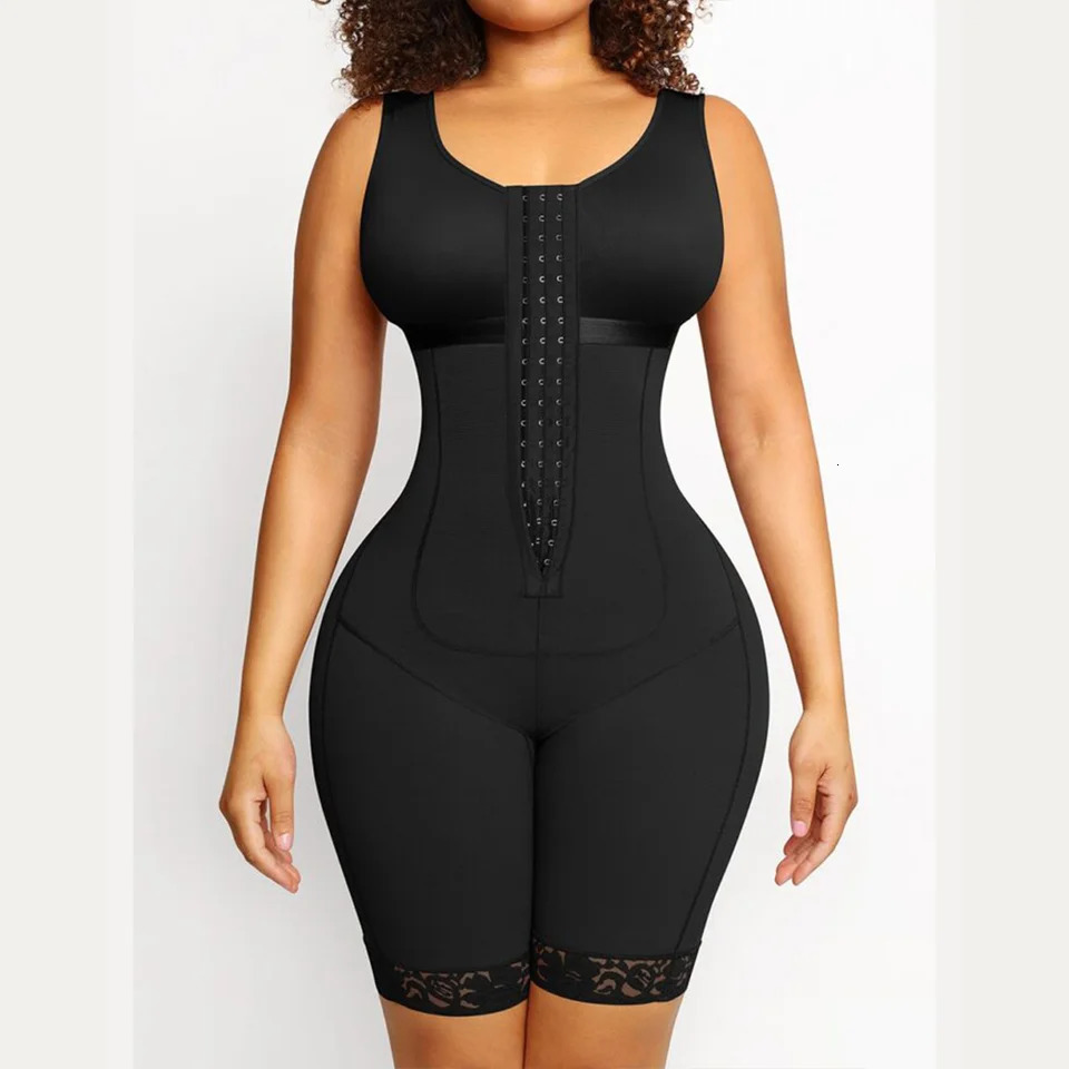 Fajas Sleeveless Body Shaper Adjustable Hook-eyes High Compression For Postoperative Recovery Girdle Waist Trainer Shapewear 241115