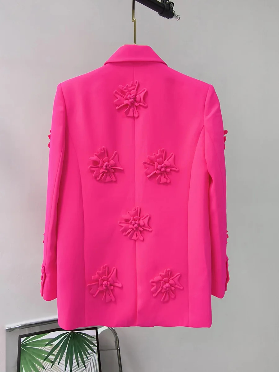 High end womens summer long sleeved jacket elegant Flared Pants and solid floral splicing twopiece set 241115