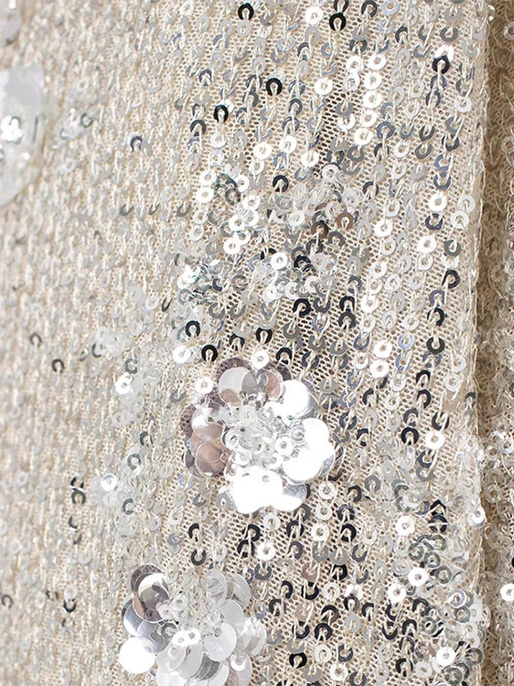 Fashion sequin decal womens shirt Y2K Street Stand collar single chest shiny womens holiday party womens fashion top 241115