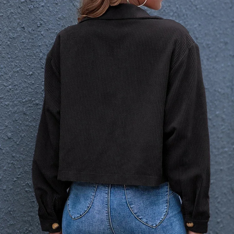 Stylish Solid Color Button Front Long Sleeve Jacket Sof Spring and Fall Women Casual Wear for Everyday Occasions 241108