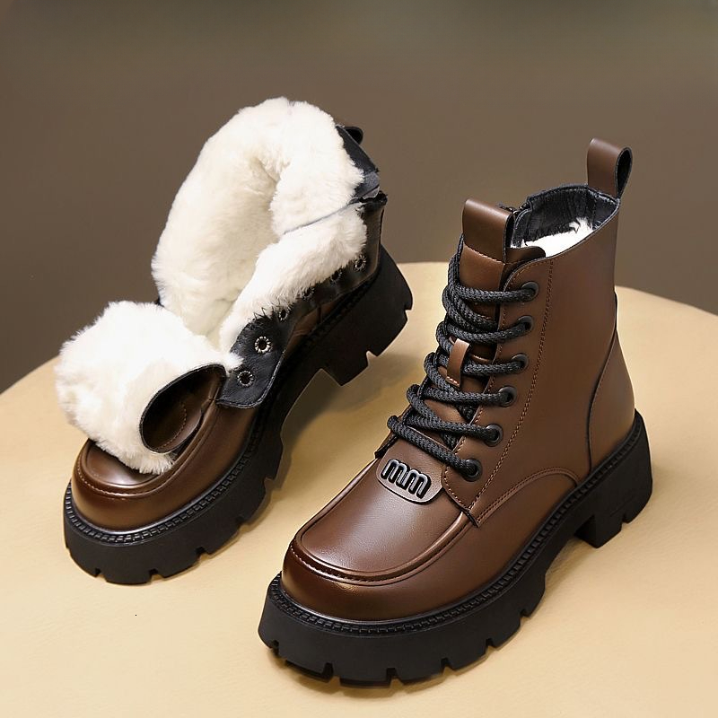 Fur Integrated Snow Veet Anti Cold Winter Women's Warm Shoes Lamb Wool Cotton Boots
