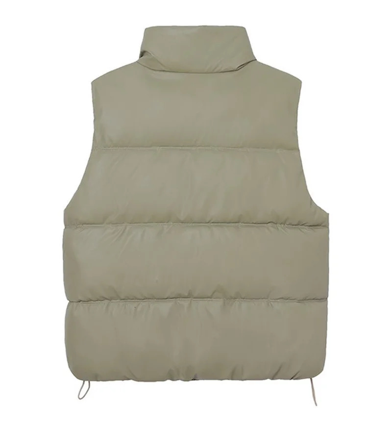 Short sleeved womens cotton vest autumn and winter item womens 100 piece matching vertical warm sleeveless apron vest 241111