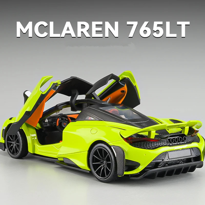 1 24 McLaren 765LT Alloy Sports Car Model Diecasts Toy Vehicles Metal Car Model High Simulation Collection Childrens Toys Gift 241115