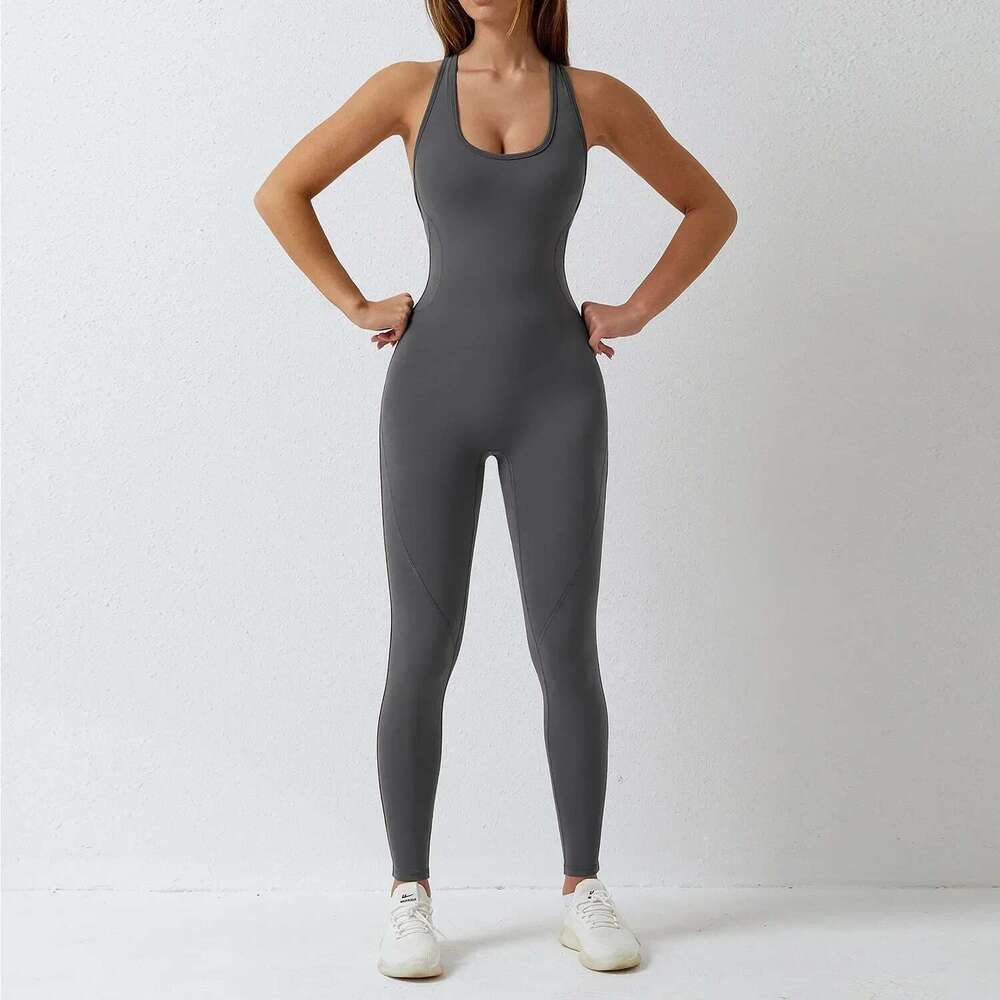 Stretch Bodysuit Gym Clothes Seamless Push Up Sportswear Jumpsuit Sweat Suit Womens Fiess Workout Set Dance Belly