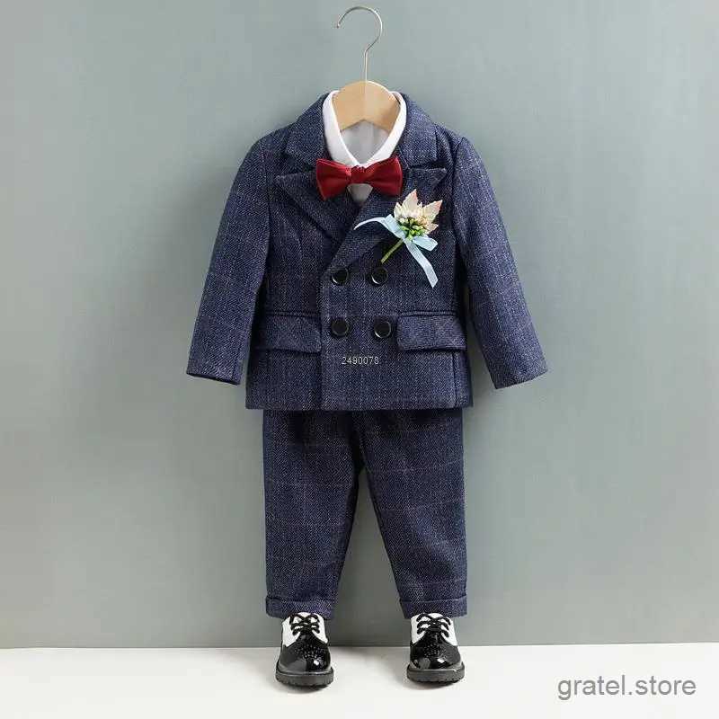 Suits Prince Boys Luxurious Birthday Dress Kids Beaufitul Photograph Suit Children Formal Wedding Party Performance Dance Tuxedo Wear
