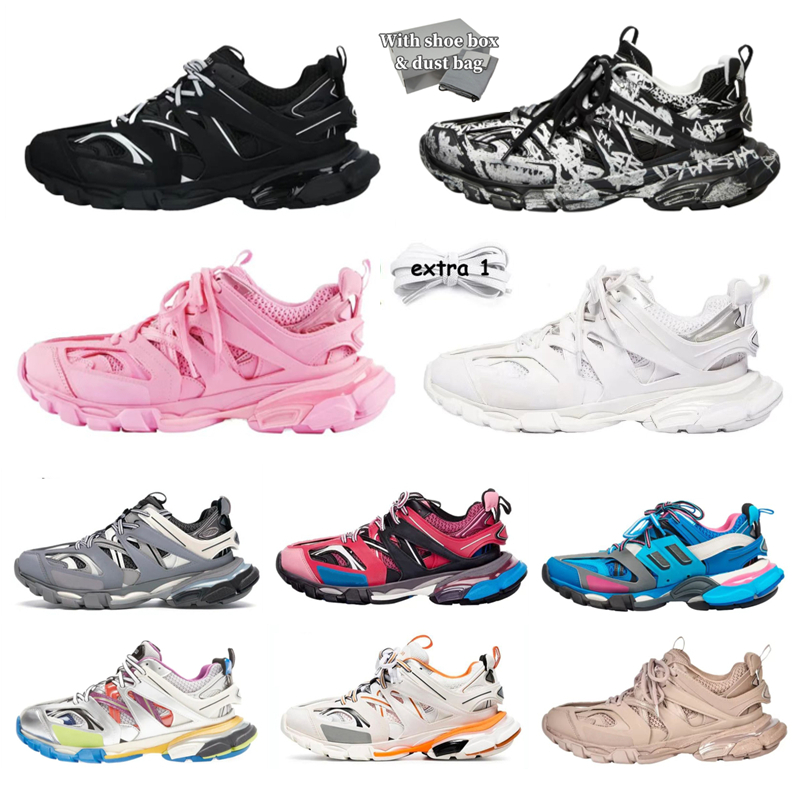 Luxury Designer shoes Mens Women Casual Shoes Track 3.0 Triple white black trainers Chunky sneakers leather Trainer Nylon Printed Platform shoes Sneakers
