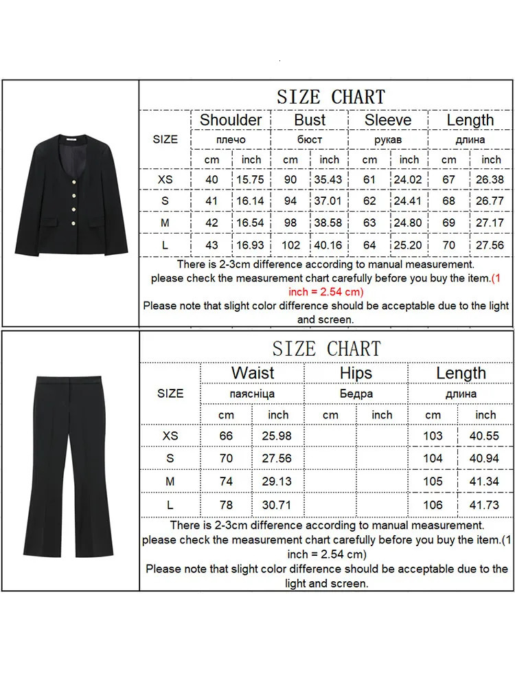 TRAF Autumn Womens Jacket Set Fashion Office Oneck Single Chest Zipper Flash Pants 241115