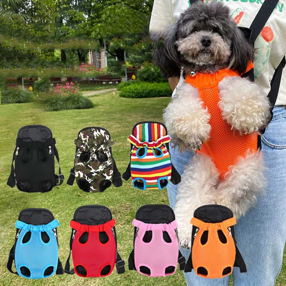 Dog Car Seat Covers Small Dog Carrier Backpack Legs Out Pet Puppy Carrier Backpack Hands-Free Cat Travel Bag for Walking Hiking Bike and Motorcycle z2