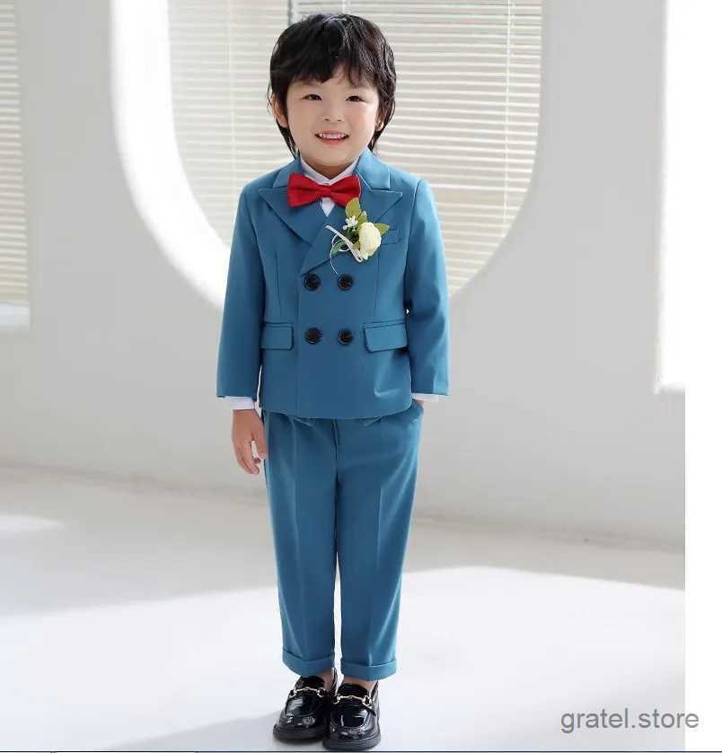 Suits Children Luxurious Purple Photograph Dress Gentleman Kids Birthday Suit Flower Boy Formal Wedding Party Performance Dance Tuxedo