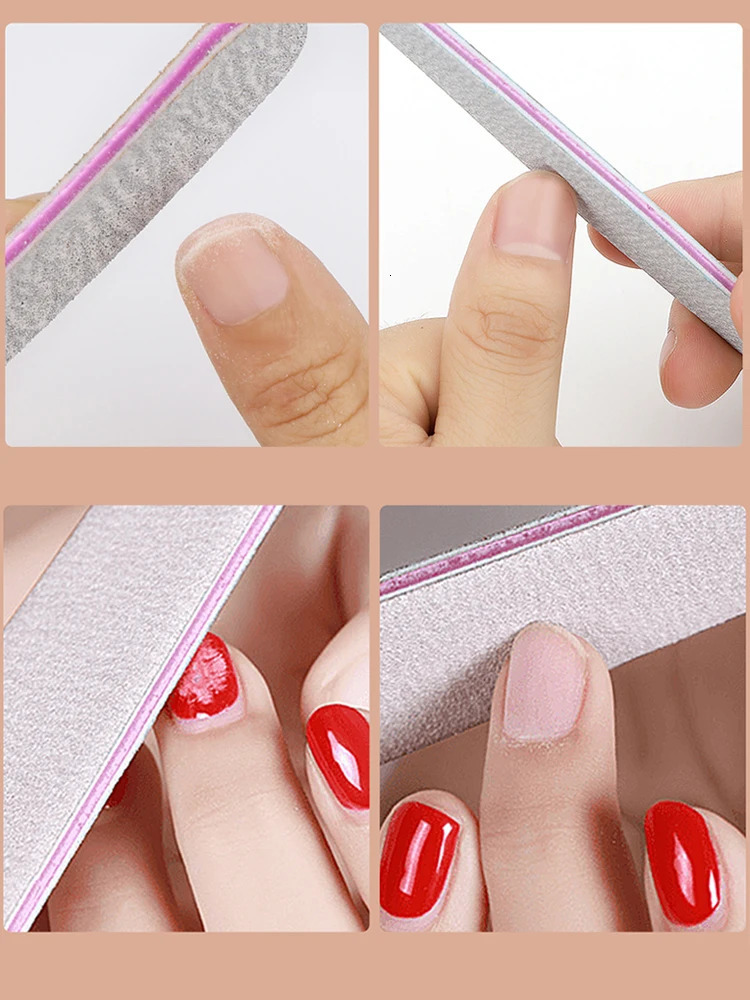 50PCS/25PCS Big Size 7*1.1in 80/80 Grit Nail Files Washable Replaceable Files For Files Strong Sandpaper Nails Accessories Tools 241115