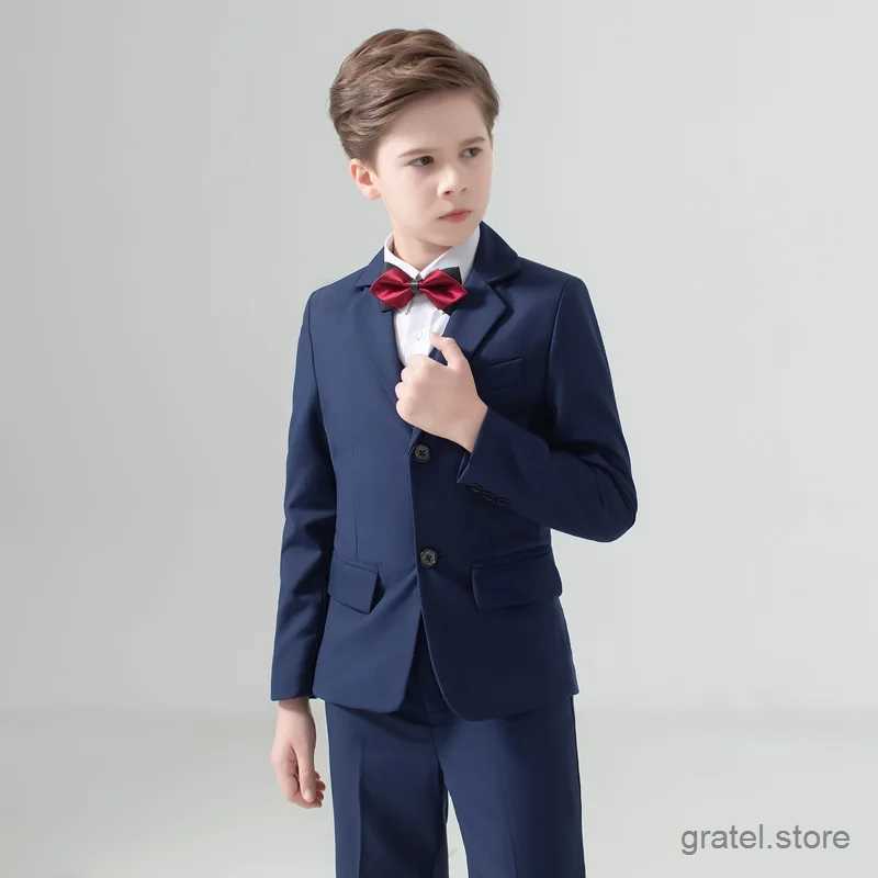 Suits Flower Boys Suit for Weddings Kids Prom Party Tuxedo Formal Blazer Childrens Day Pinao Performance Costume school uniform 2-16T