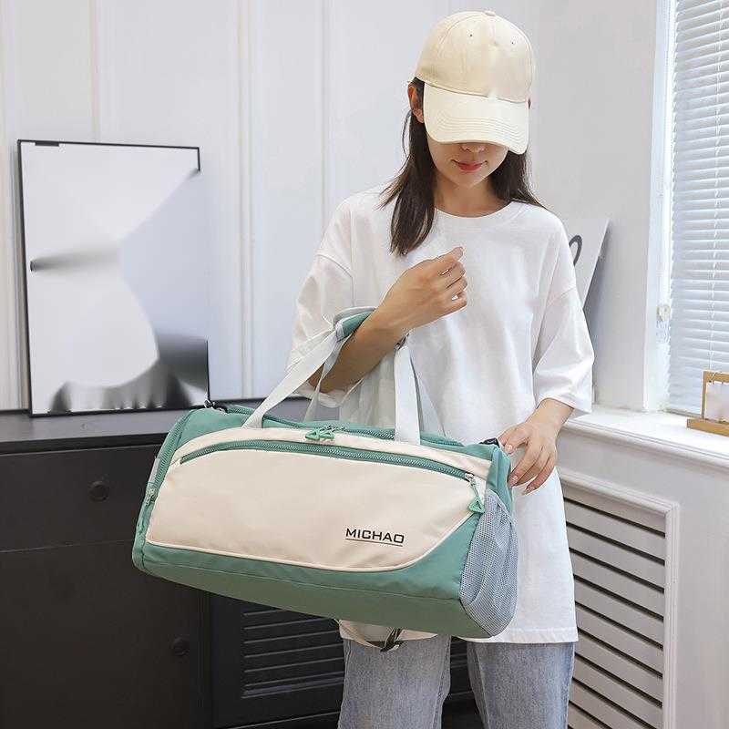 Trendy Travel Bag Large Capacity Dry Wet Separation Fitness Bag Independent Shoe Compartment Anti Splash Luggage Bag