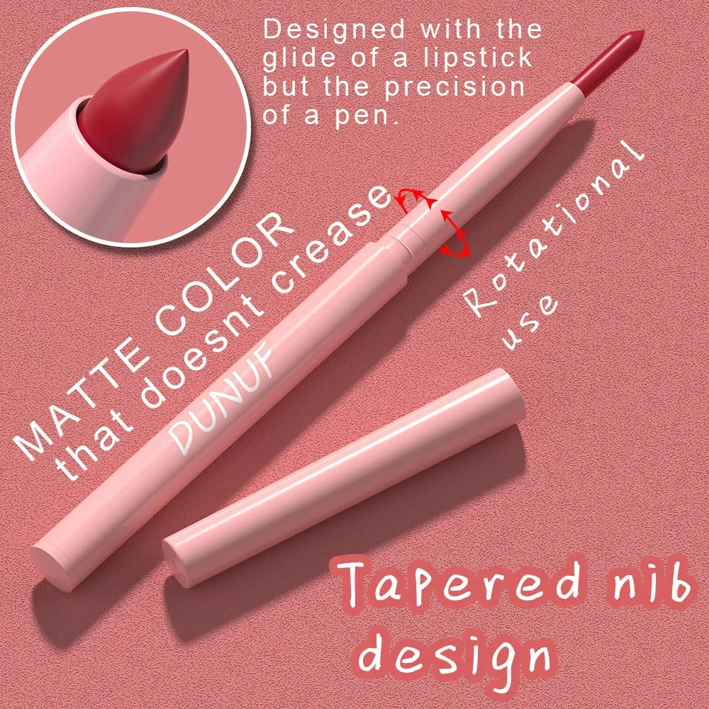 DUNUF 6 Color Lipstick Lip Liner Set Velvet Matte Lip Pencil Waterproof Natural Outline Lip Contour Line Makeup Lipliner Pen 241116