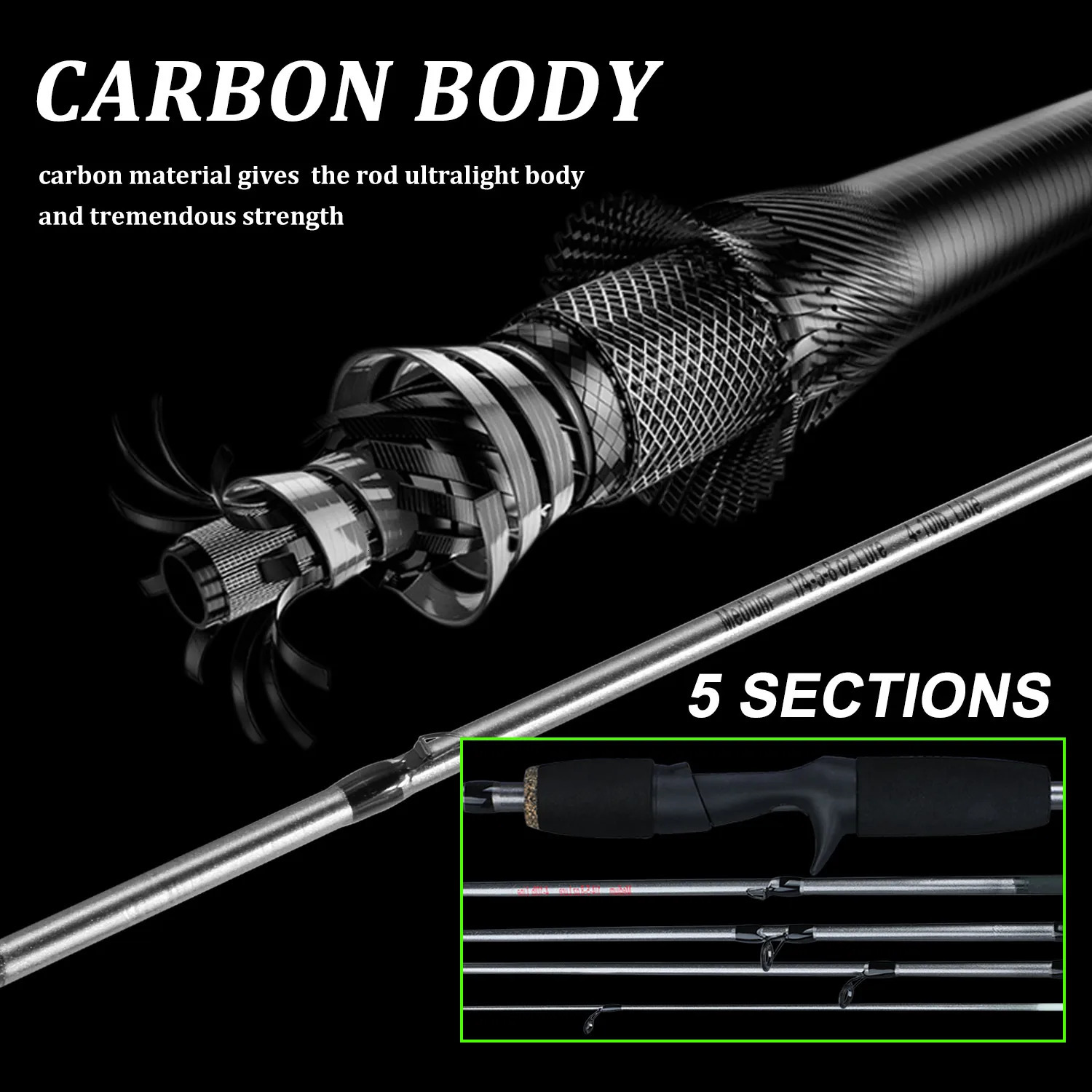Sougayilang Fishing Rod Combo 17m Carbon Fiber Casting and Baitcasting Reel with Free Pe Line Max Drag 10kg for Bass 241115