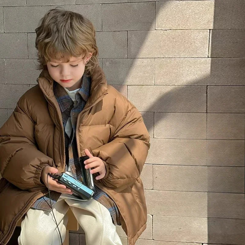 White Duck Down Parkas Winter Waterproof Oilproof Dirtproof Warm Down Jacket for Boys Girls Thick Warm Teen School Kids Coat 241115