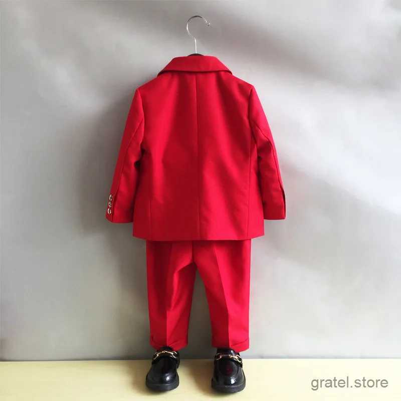 Suits Baby Boys Suit Costume For Children Boy Suit For Wedding Jacket Pants Tie 3Pcs Photograph Suit Kids 1 Year Birthday Blazer Dress