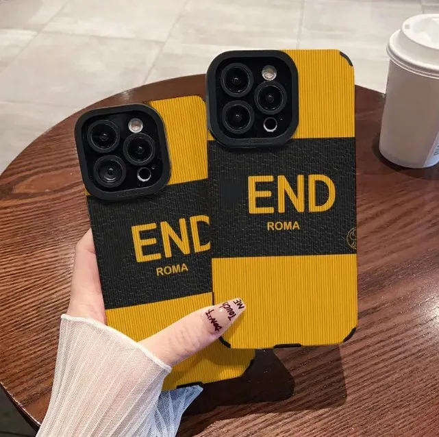 Cas de téléphone de concepteur Case de lettres de phonécase Stripe Stripe pour iPhone 15 Pro Max plus 14 13 12 11 Xsmax Slip résistant à l'amorti