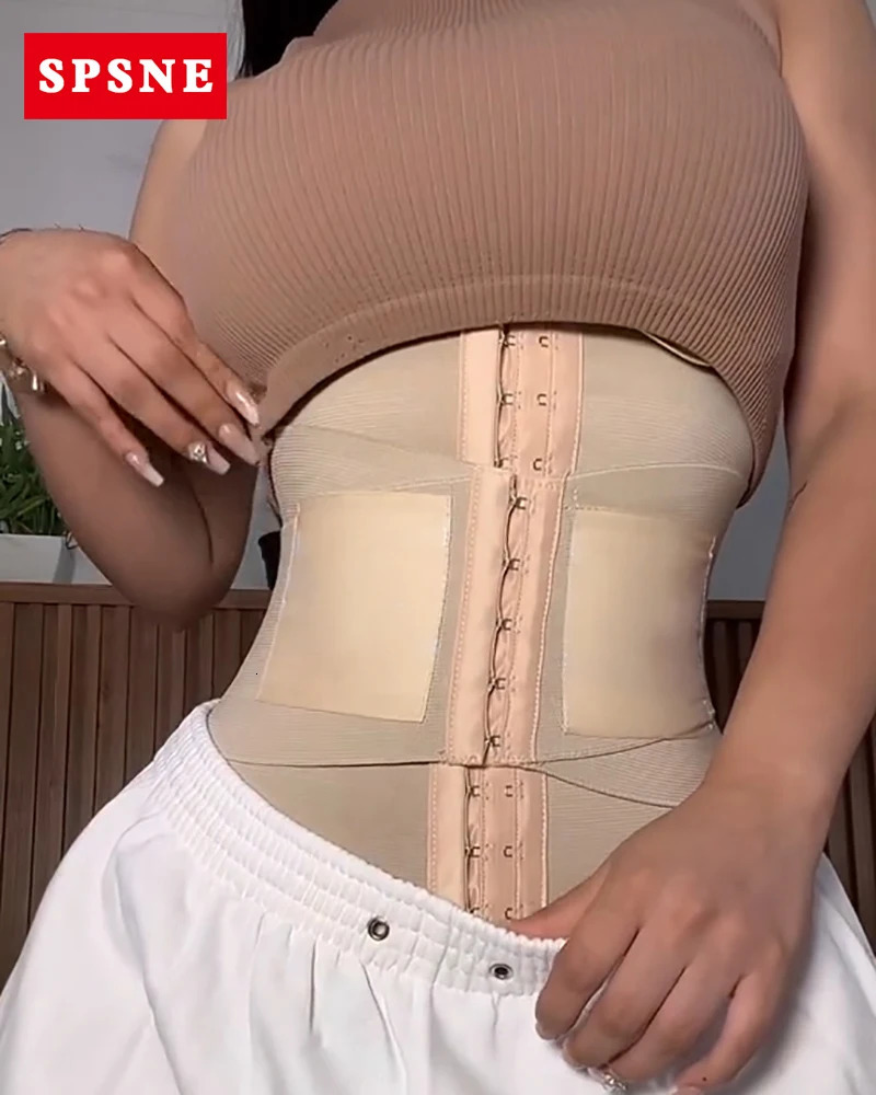 Hourglass Waistband Fajas Colombianas Waist Trainer Tummy Slimming Sheath Woman Flat Belly Girdle 241115