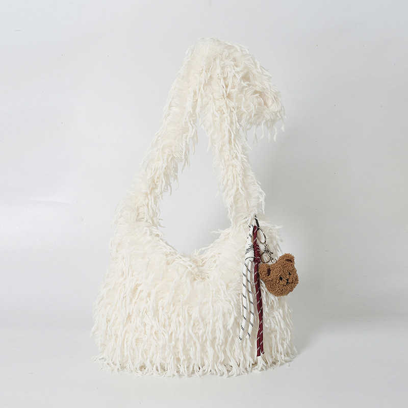 Autumn Winter Plush Designer Bag For Women Collection Tote Bag Tassel Single Shoulder Bags Crossbody Bag Totes Handbags 241104