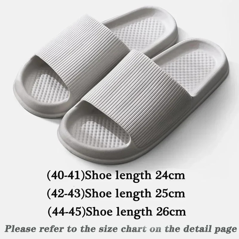 Fashion Mens Womens Sandals AntiSlip WearResistant EVA Thick Sole Comfortable Home Slippers Bathroom Bath FlipFlops 241115