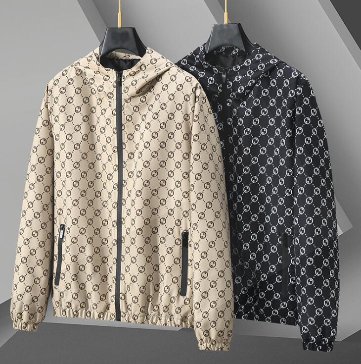 S-5XL Men's Hooded Pockets Designer Jacket Coat Winter Autumn Slim Outerwear Men Women Windbreaker Zipper Mens Coats Jackets