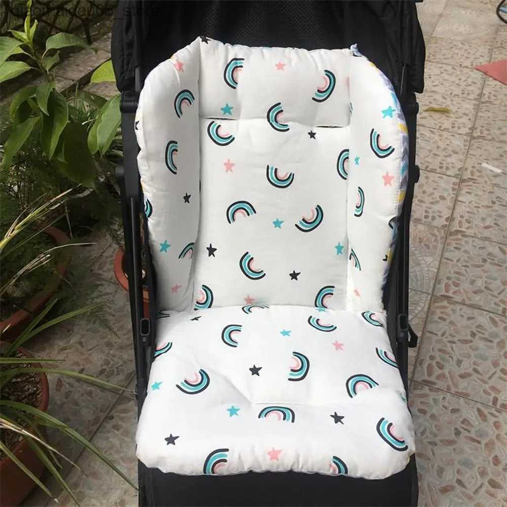 Stroller Parts Accessories Baby stroller cushion cotton fabric baby cu Q240416