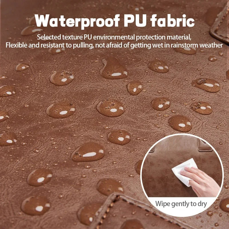 Leather luggage bag with adjustable shoulder straps waterproof oversized weekend bag with shoes suitable for hiking trips 241115