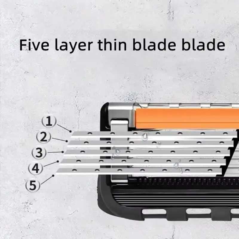 Shaving razor Shaver Five Layer Blade Manual Razor Blade Mens Razor Vintage Beard Blade 5 Blade Razor HolderXJ241116