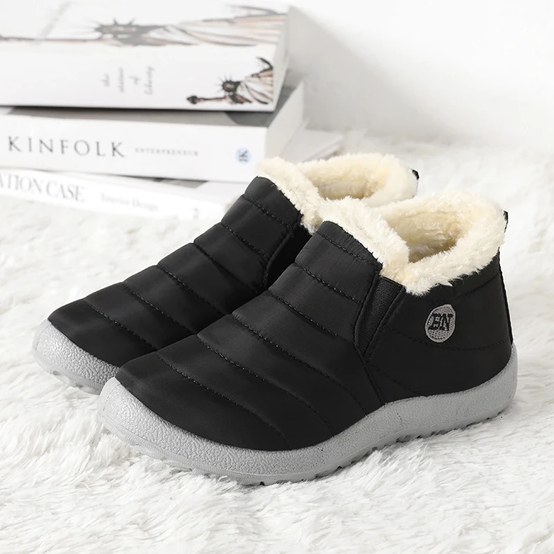 Boots Men Snow Mens Shoes Hiking Winter Boots For Men Platform Shoes Men Plush Mens Boots Warm Fur Footwear Fur Shoes 241115