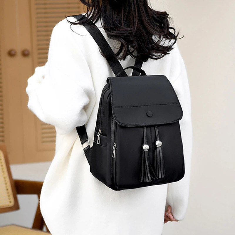 Backpack Fashion Women Solid Color Vintage Shoulder Bag Female Mini Travel Multi purpose Backpacks School Bags Girls 241115