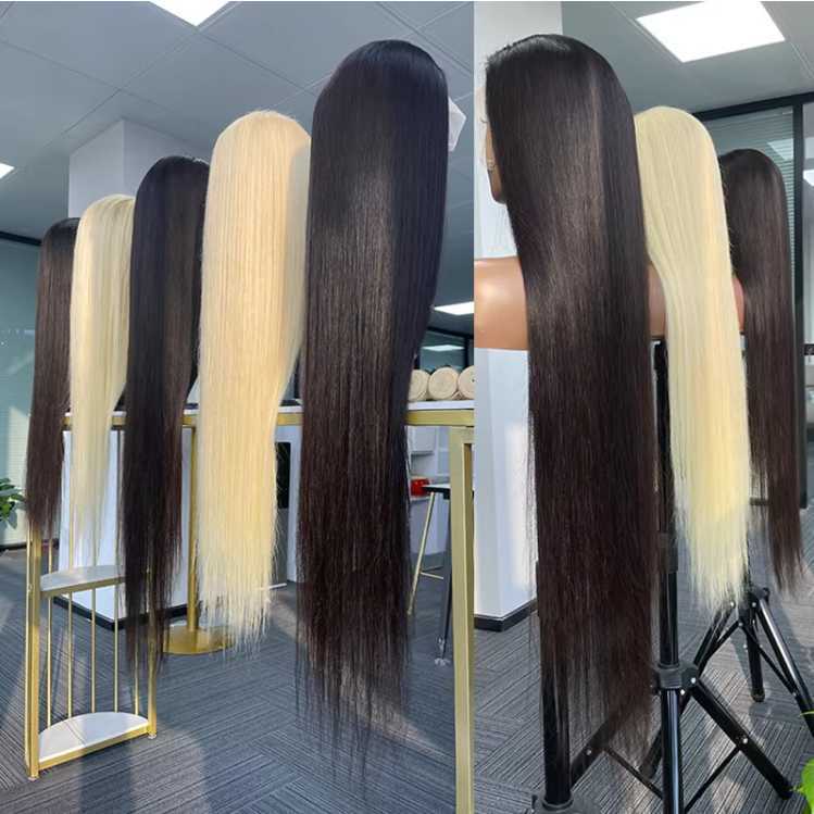 13x6 Raw Indian Lace Frontal Human Hair Wig Glueless HD Full Lace Frontal Wigs Brazilian Straight Curly Wig For Black Women