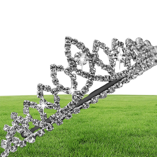 Girls Crowns With Rhinestones Wedding Jewelry Bridal Headpieces Birthday Party Performance Pageant Crystal Tiaras Wedding Accessor