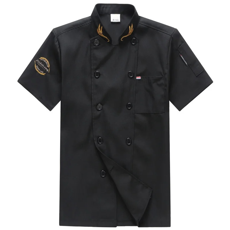 Chef Jacket Men and Women ShortLong Sleeve Cook Shirts Ear of Wheat Embroidery Restaurant el Uniform 240412