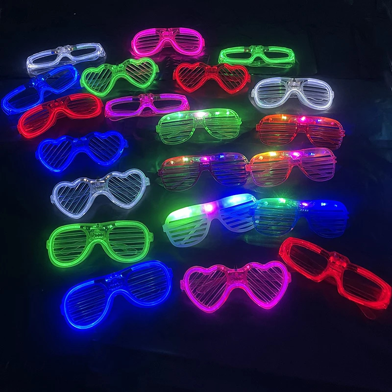8/15/30/50 Pcs Night Light LED Glasses Party Helps Light Up Sunglasses Neon Shining Glasses Childrens Party Supplies 241116