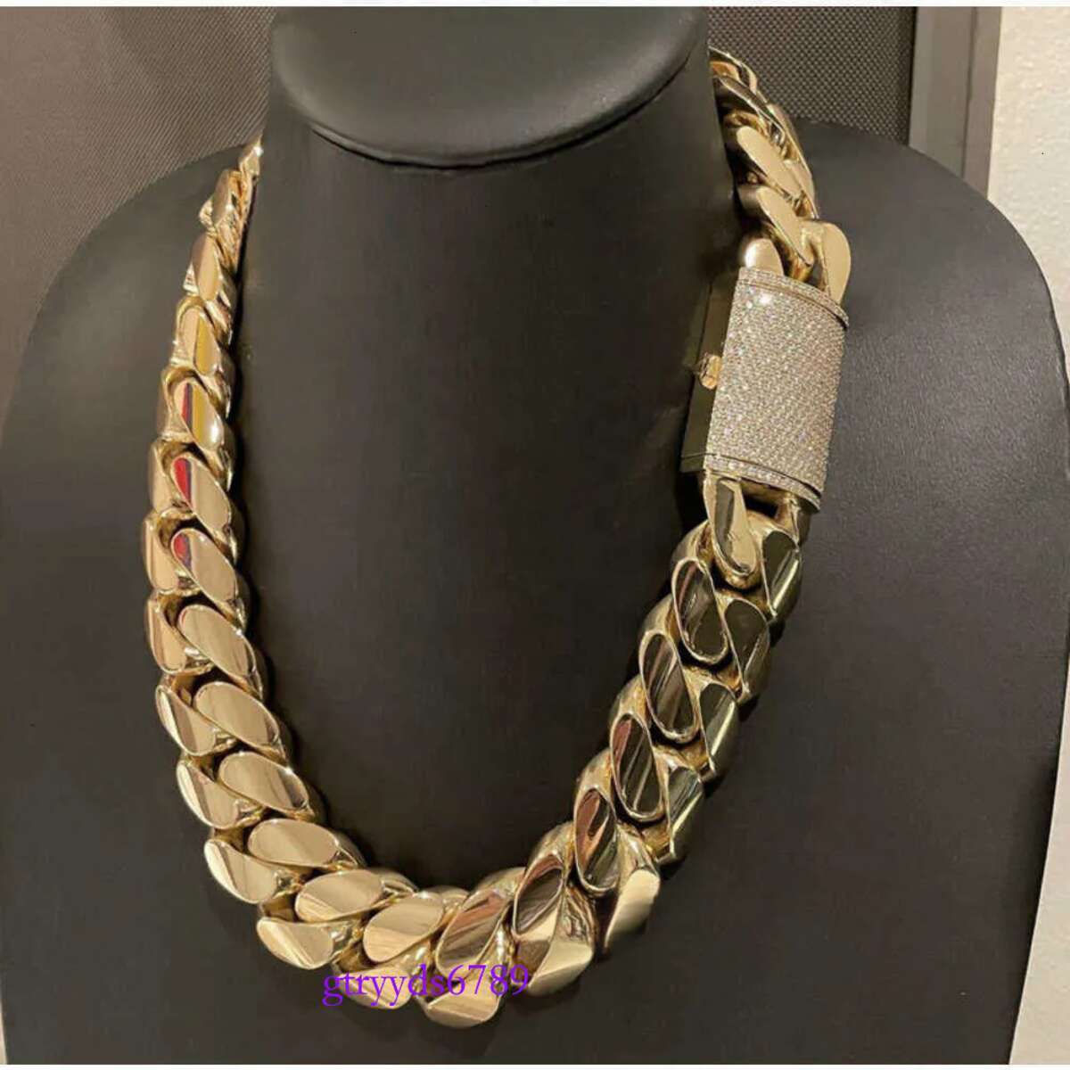 Fine jewelry Pendant Necklaces Choker Custom k Gold 20mm Miami Cuban Chain Necklace