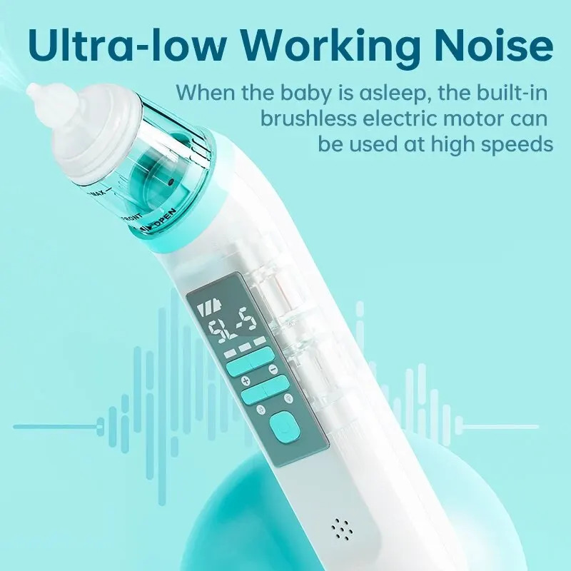 Baby Electric Nasal Absorber Nose 5 Levels Adjustable Silicone Silent Cleaner Obstruction Rhinitis Child Suction Aspirator Tool 240407