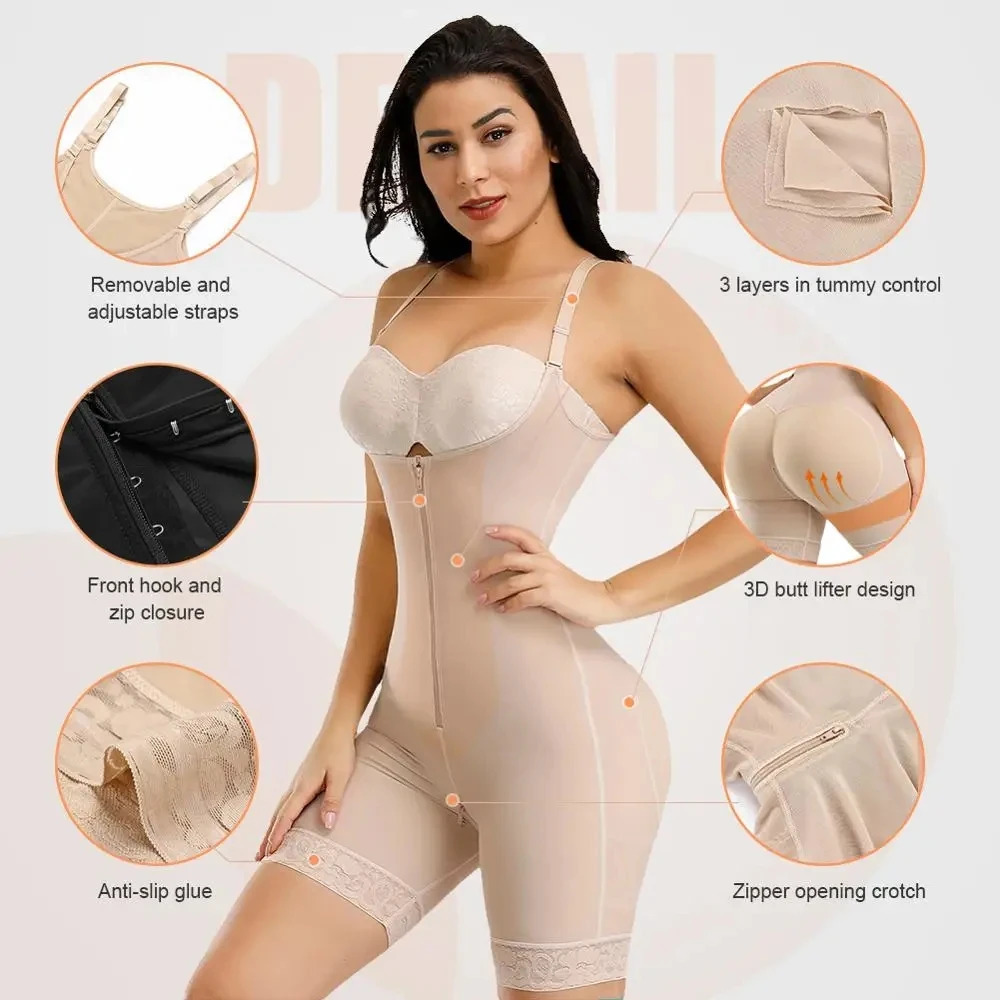 Fajas Colombianas Reductora Waist Trainer Body Shaper Tummy Slimming Flat Belly Postpartum Girdle Push Up Butt Lifter Shapewear 241115