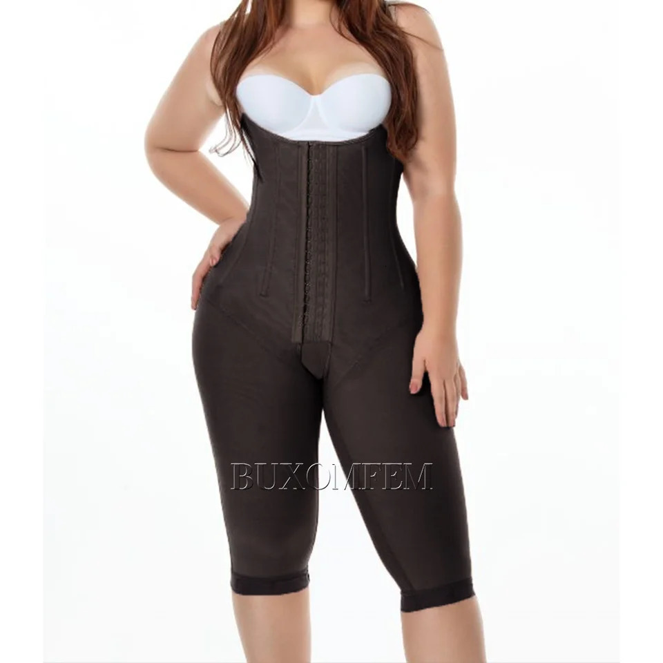 Fajas Colombianas Hourglass Girdle with Long Shaping Rods Front Breasted Elastic Shapewear for Women Womens Modeling Bodysuits 241115