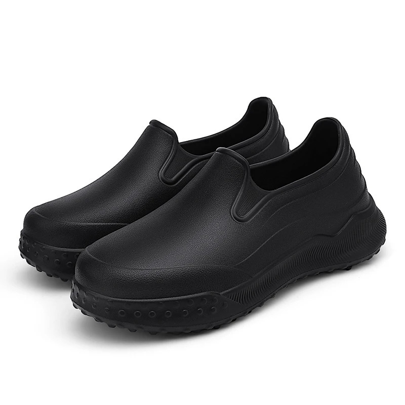 Four season simple and stylish large casual non slip waterproof oil proof splash proof chef shoes 241115