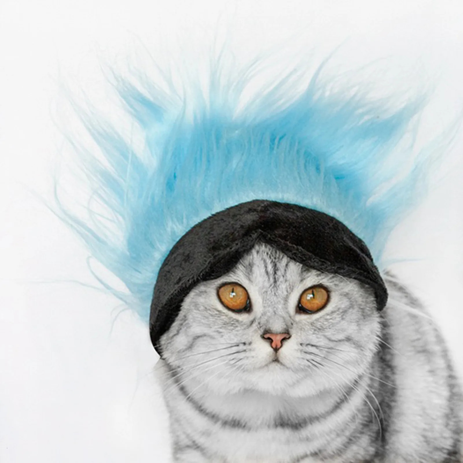 Cool Pet Wigs Cosplay Props Funny Dogs Cats Pets Clothes Cap Costume Cosplay Cat Dog Hat Party Supplies Halloowen Christmas 241212