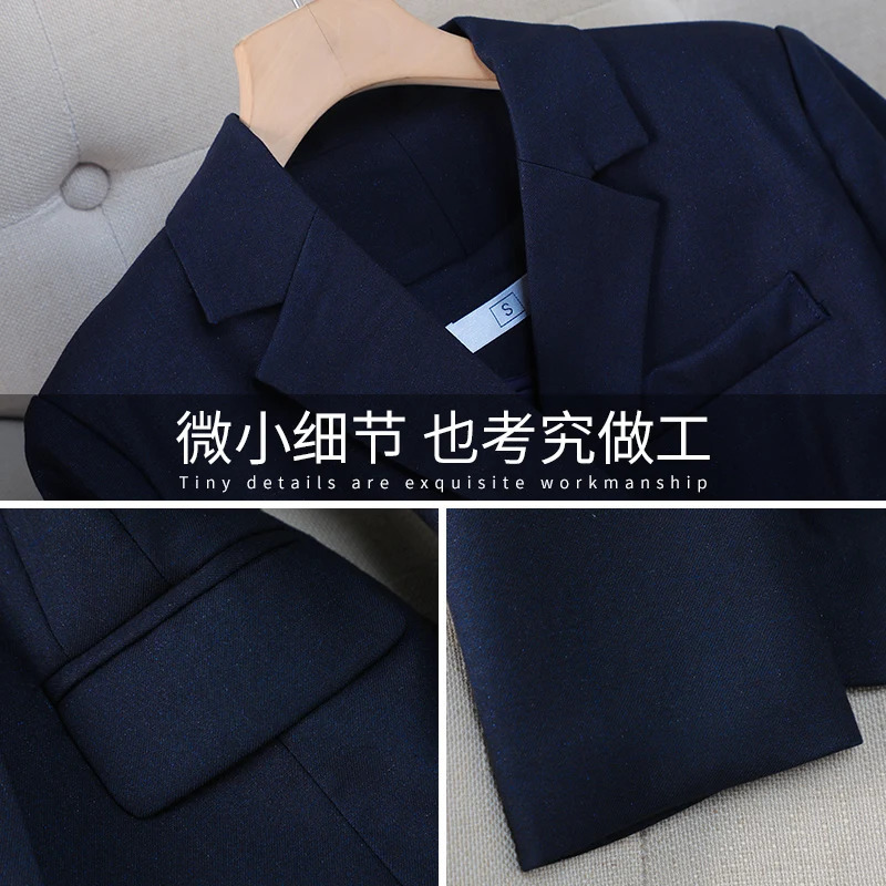 AutumnWinter Black Grey Purple Elegant Double Chest Sports Jacket Top and Womens High Waist Pants Two Piece Set 241115