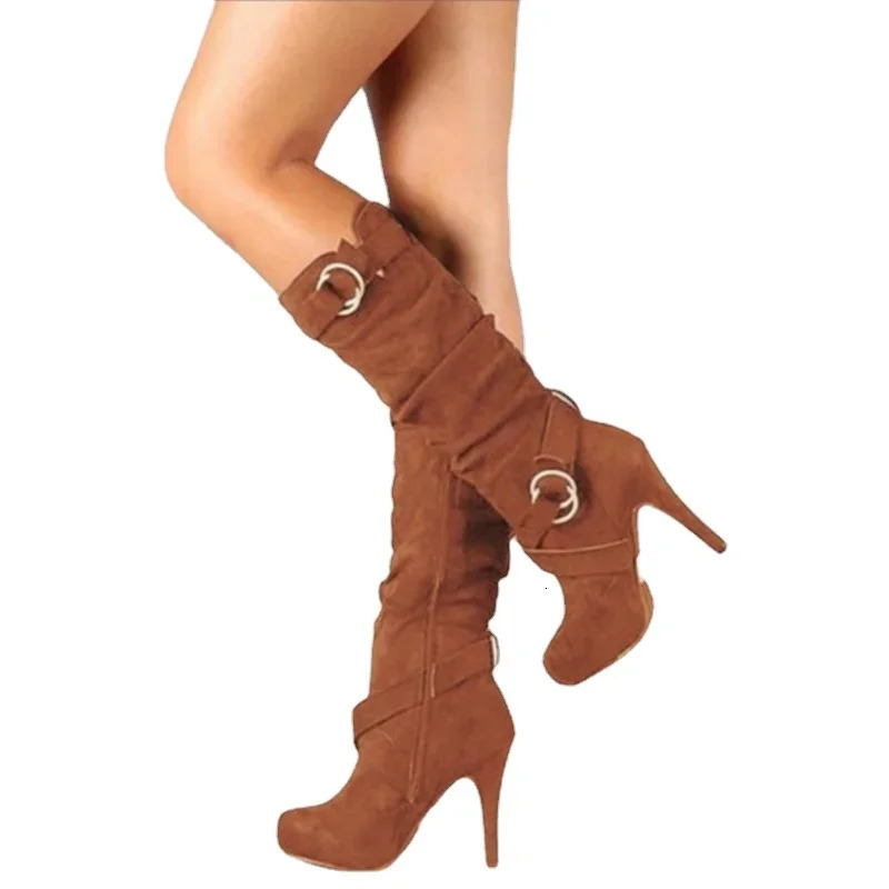 Women Boots Retro Sexy Over The Knee Long Boots Thin High Heel Boots Platform Women Shoes Plus Size Zapatos De Mujer Bota 241115 - view 7