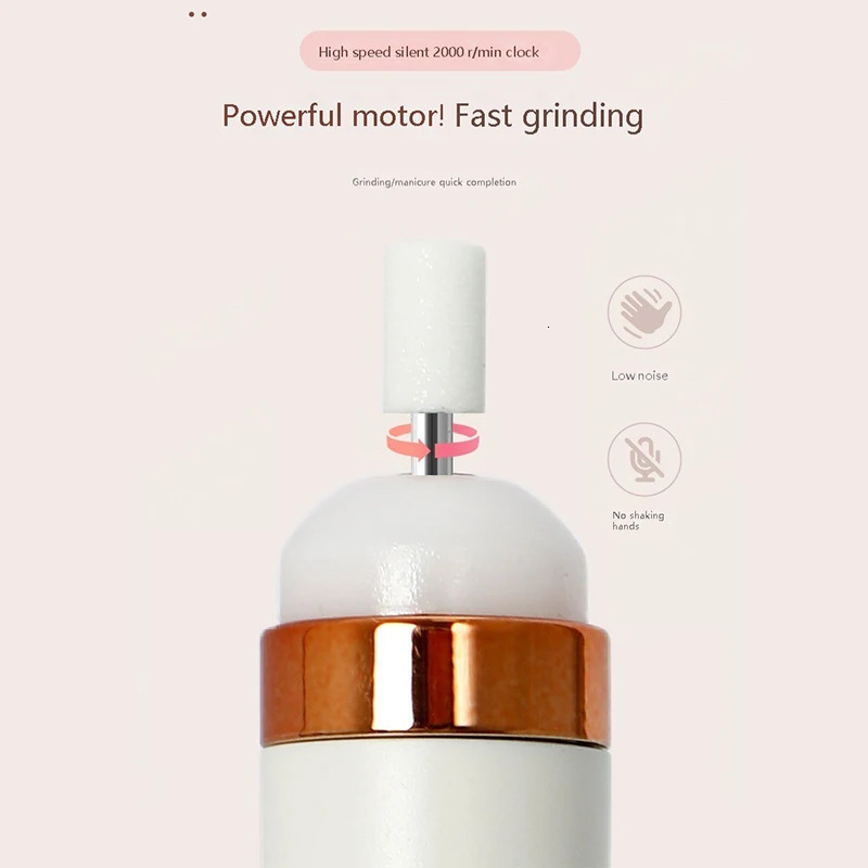 Electric Nail sander Mill For Manicure Equipment File Polish Mini Driller Set Rechargable Wireless Drills Pen Portable Cordless 241115