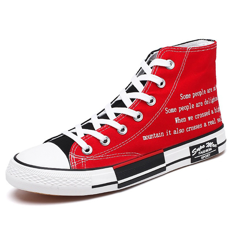 High Top Men's Sport Summer Canvas Designer Two-tone Espadrilles Vulcan Shoes Male's Sneakers