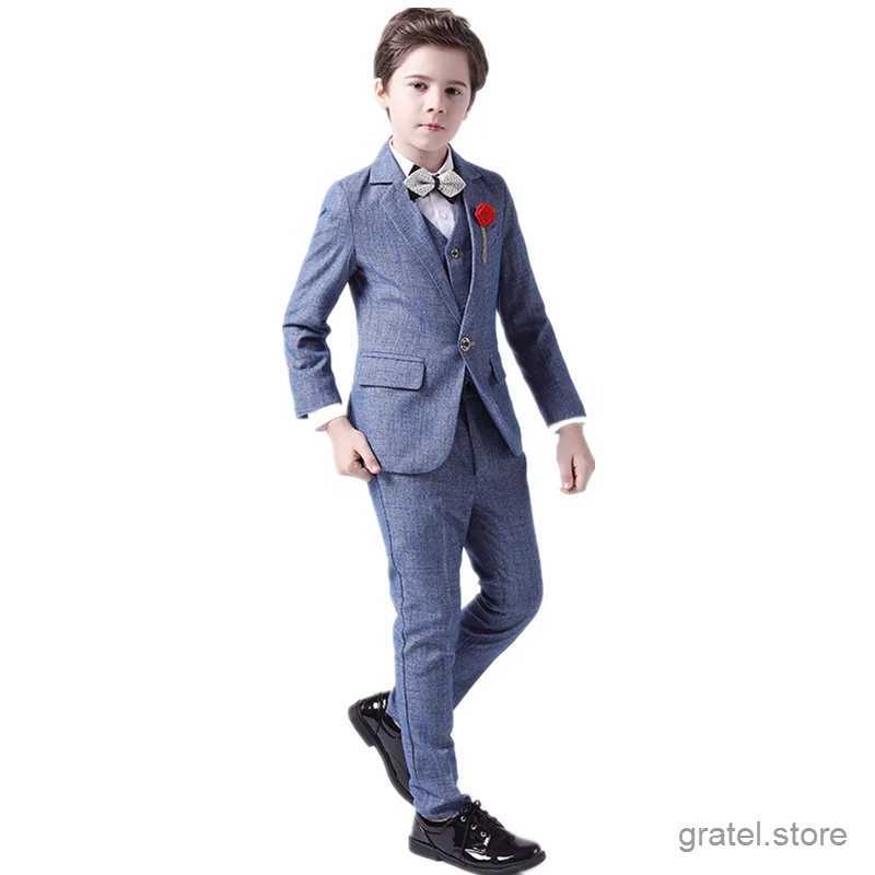 Suits Luxurious Wedding Suit For Boys Flower Kids School Graduation Suit Piano Show Ceremony Costume Children Performance Formal Suit