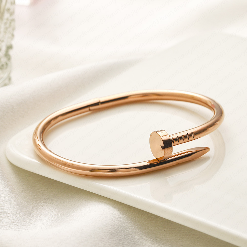 Designer Bracelet Fashion Luxury Jewelry Bangle Bracelets 18K Rise Gold Silver Titanium Steel Diamond bangles