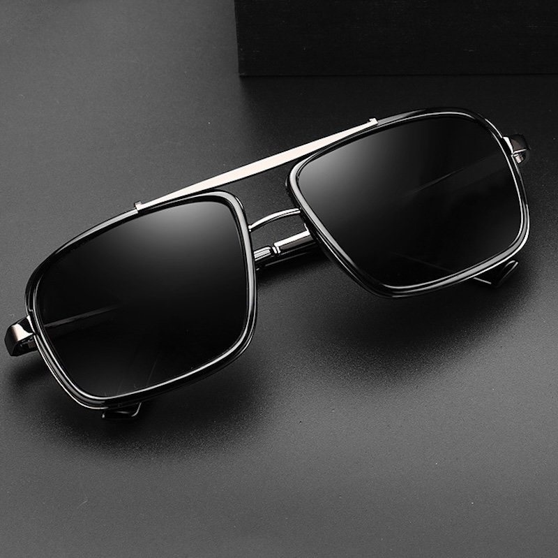 Pilot Polarized Sunglasses Men Polaroid Stainless Steel Metal Italian Brand Design Oversized Golden Steampunk Driving Fishing Fashion Classic Cool S21